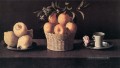Stilleben mit Zitronen Orangen und Rose Barock Francisco Zurbaron